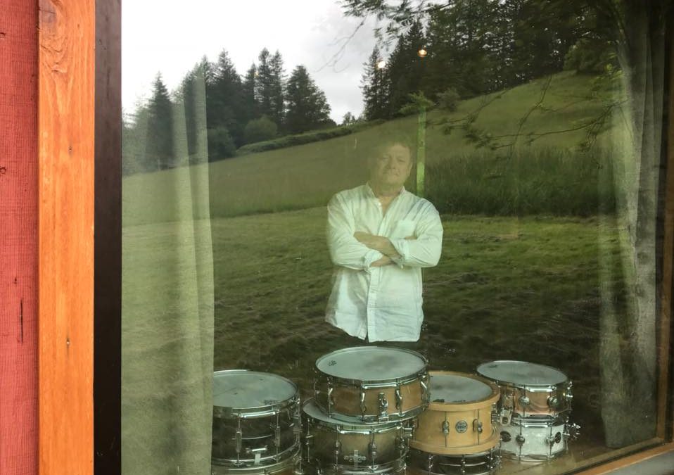 Drummer Mike Snyder at Big Red Studio